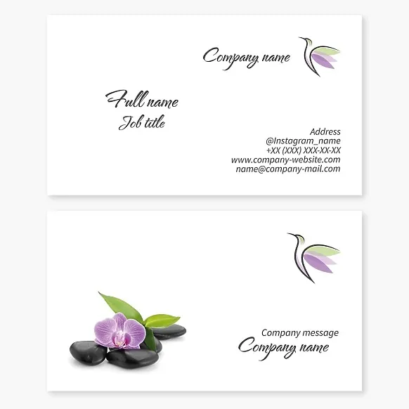 Spa business card template