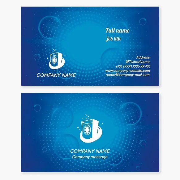 Laundry Business Card Template