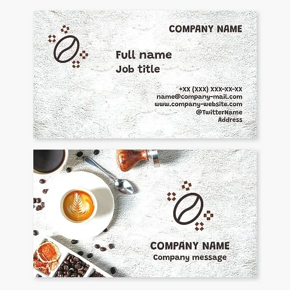 Cafe Business Card, Coffee beans, Coffee
