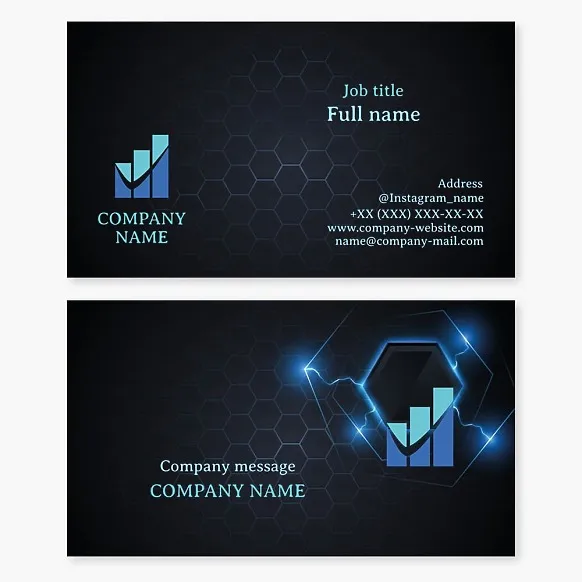 Finance and accounting. Business Card Template