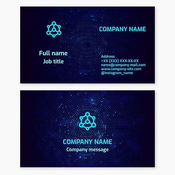 Business card template. Chemical laboratory.