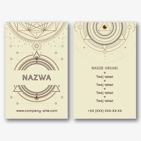 Szablon wizytówki ezoterycznej 