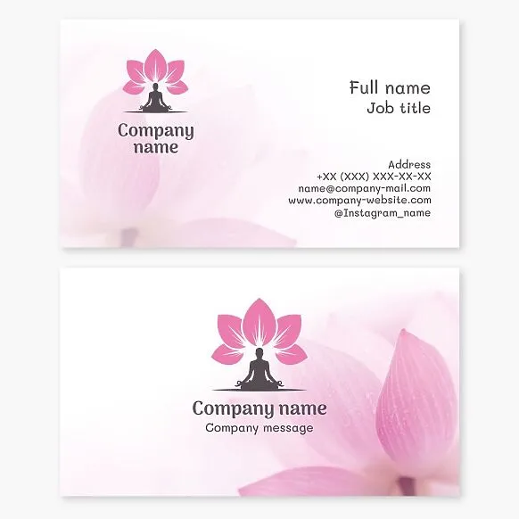 Yoga business card template