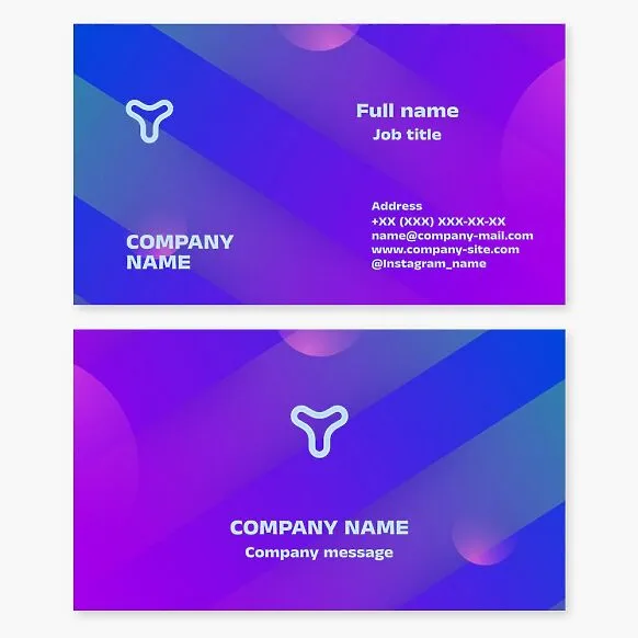 Bright abstract business card template. Abstract. Engineering. Spinner.