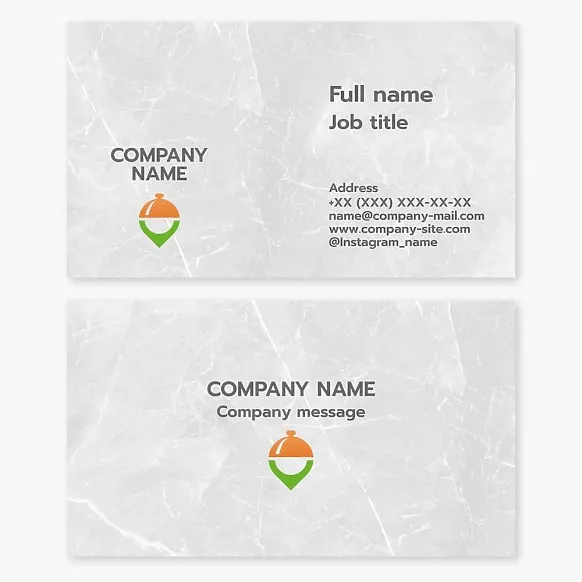 Business card template. Restaurant.