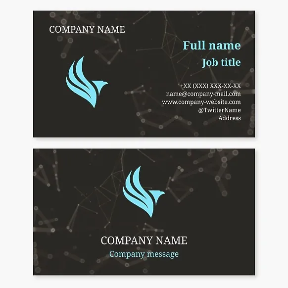 Business card template Eagle, abstract
