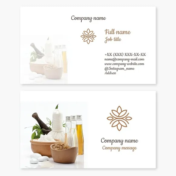 Business card template SPA salon
