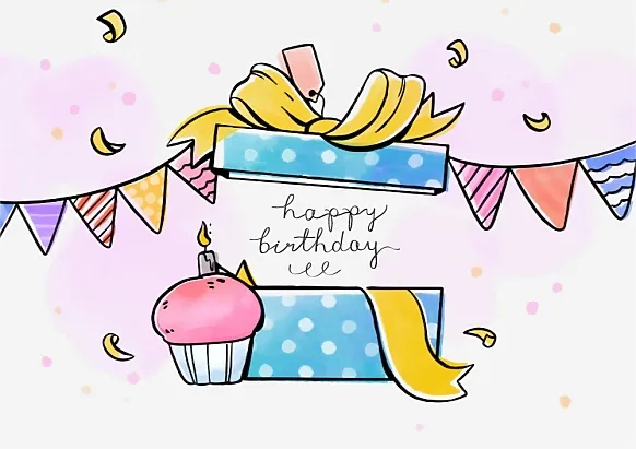 Шаблон листівки Happy Birthday
