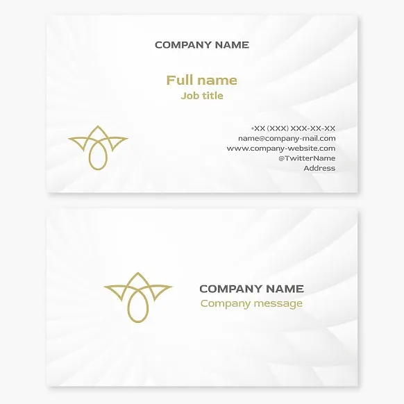 Business card template Crown, abstract