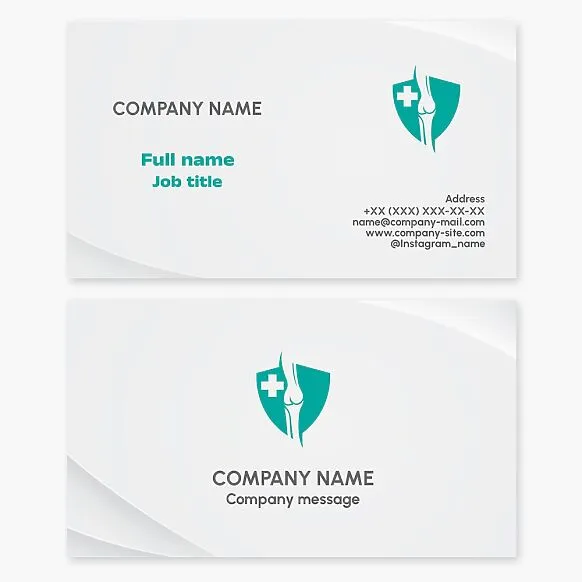 Orthopedic surgeon business card template. Surgical medical facility.