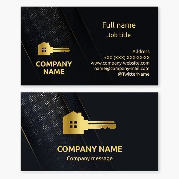 Business card template Renting houses and apartments
