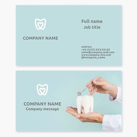 Business card template. Dentistry.