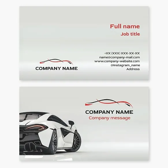 Business card template cars