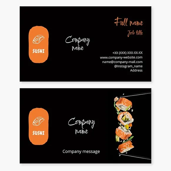 Sushi Business Card Template