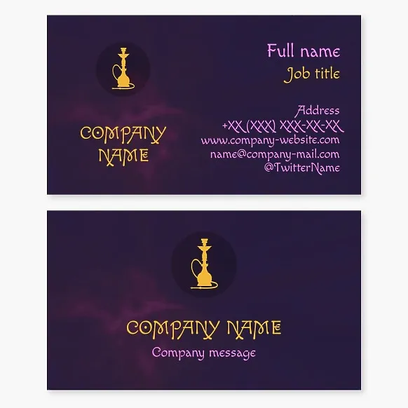 Hookah business card template