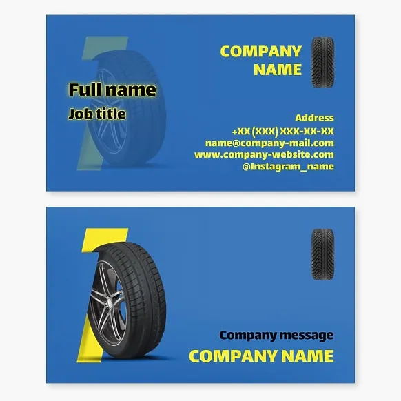 Business card template Tires