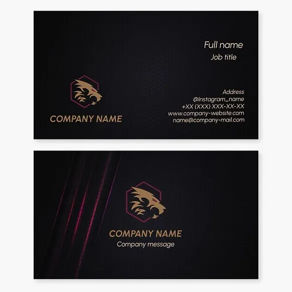 Big Cat Logo | Sports | Aggression | Attack | Abstract Business Card Template