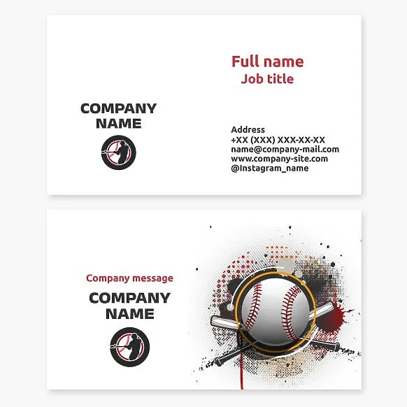 Baseball Theme | Sport Business Card Template