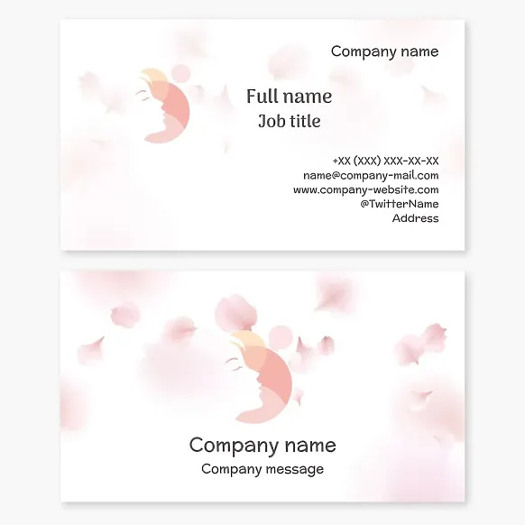 Business card template Teenage girl, club