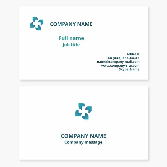 Business card template for the medical industry. Hospital, clinic, pharmacy, medical office.