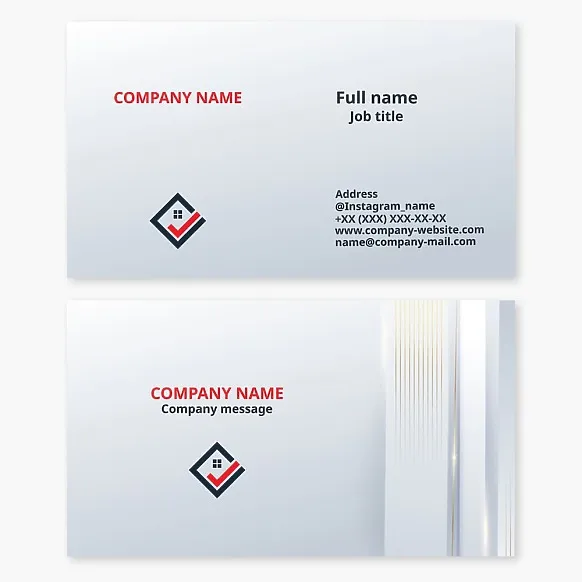 Business card template. Real estate services.