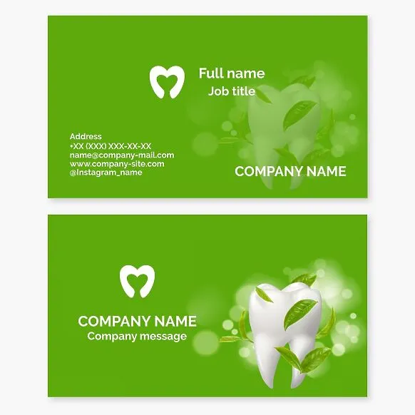 Business card template. Dentistry. Oral care. Brand.