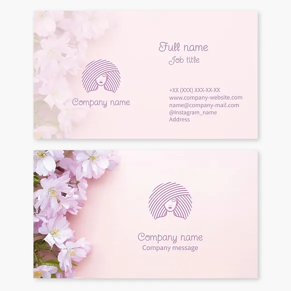 Business card template Hairdressing, hairdressing, beauty salon