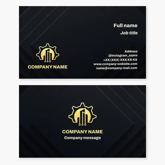 Business card template. Engineer, electrical equipment.