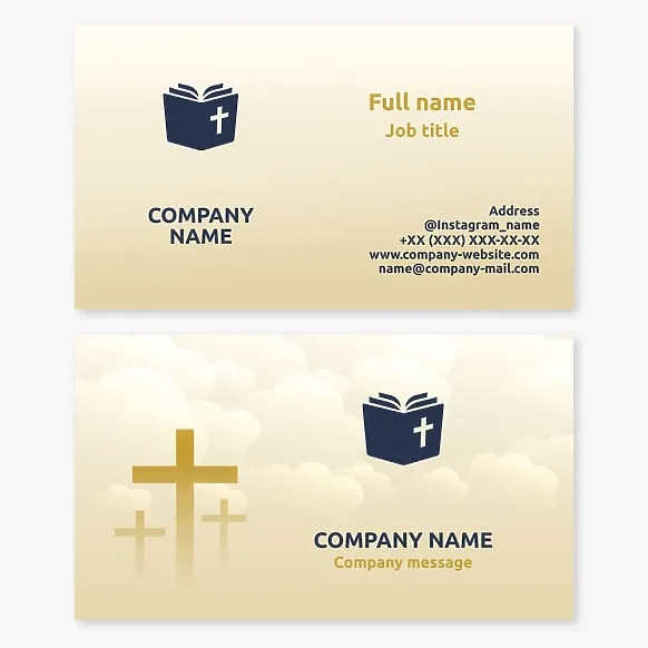 Christianity business card template