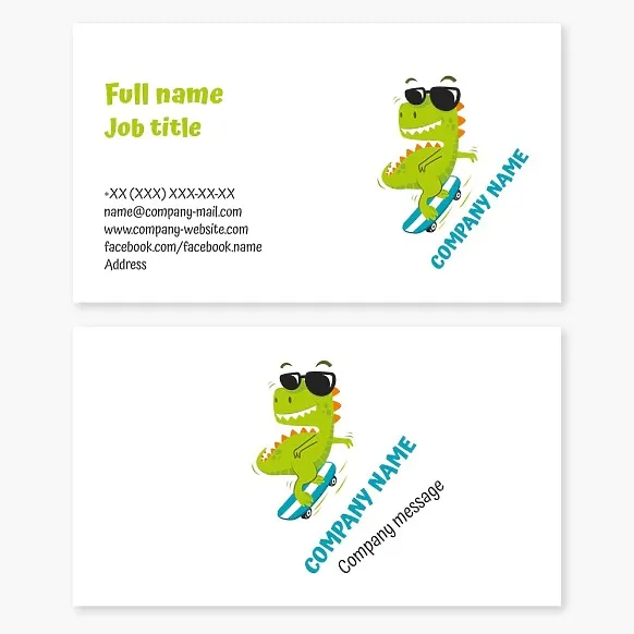 Business card template Skateboarding