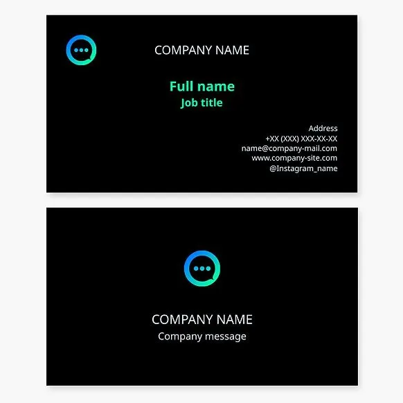 Business card template with text message. Help desk. Online consultations with specialists.