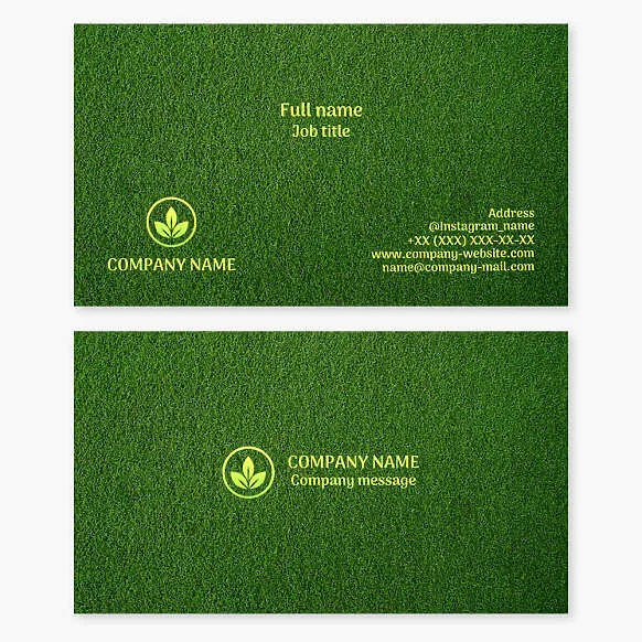 Business card template. Agribusiness. Letter O.