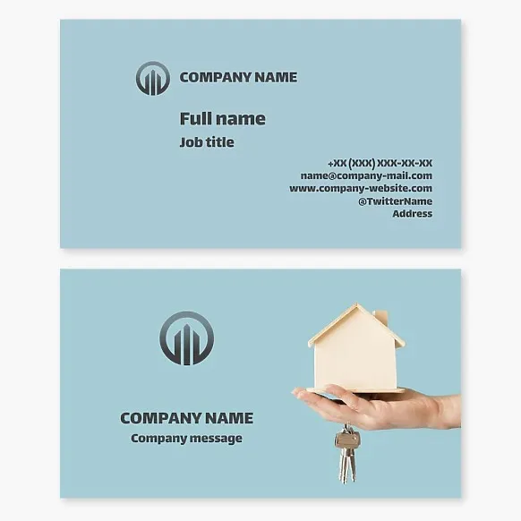 Business card template Real estate? Letter O