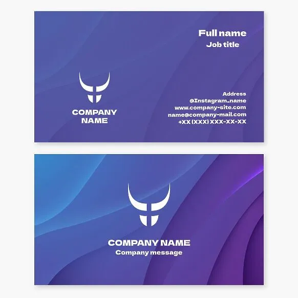 Bull, Cross | Attacking Sports Team | Purple Business Card Template