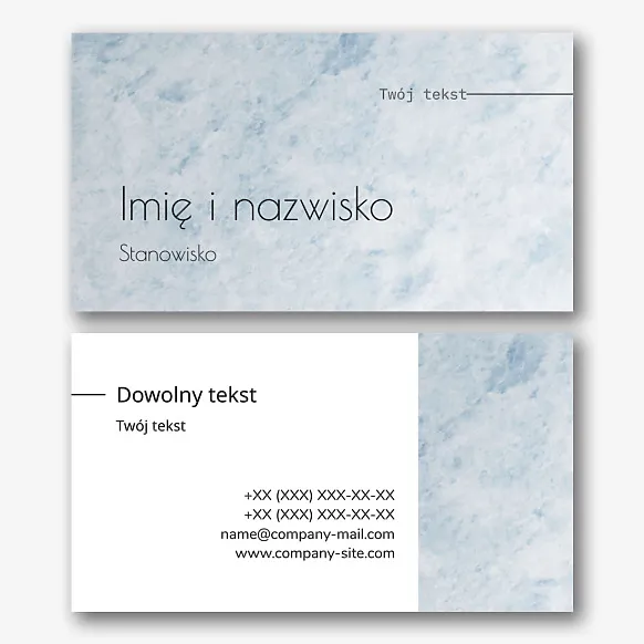 Szablon wizytówki osobistej