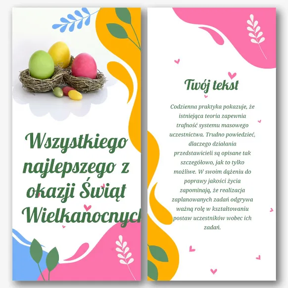 Szablon kartki Wielkanocnej