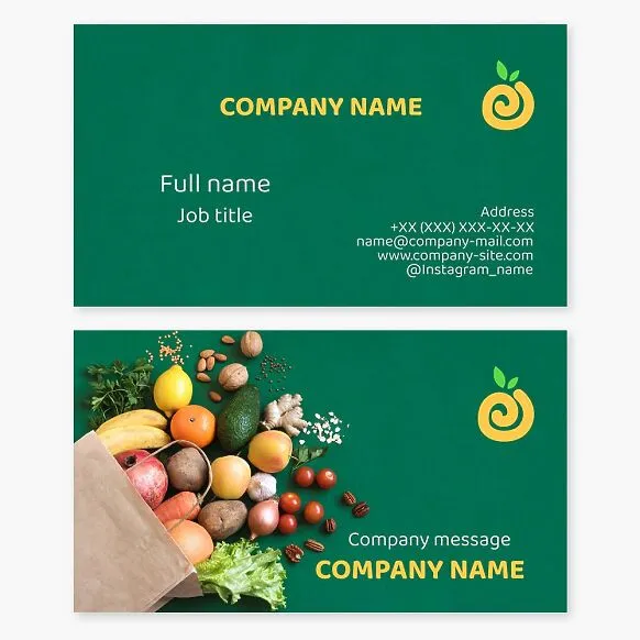 Farmers Market | Fruits and Vegetables | Agrofirm | Business Card Template