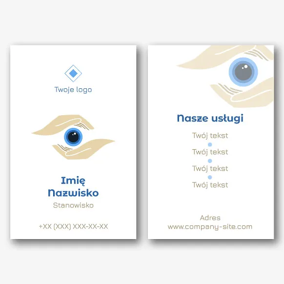 Szablon wizytówki okulisty