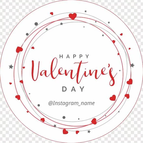 Valentine's Day Sticker Template