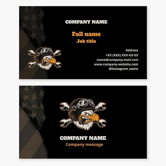 Vintage style business cards template Auto repair