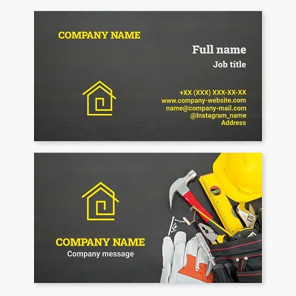 Business card template Home and premises renovation