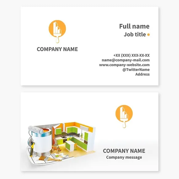 Painting Business Card, Interior renovation