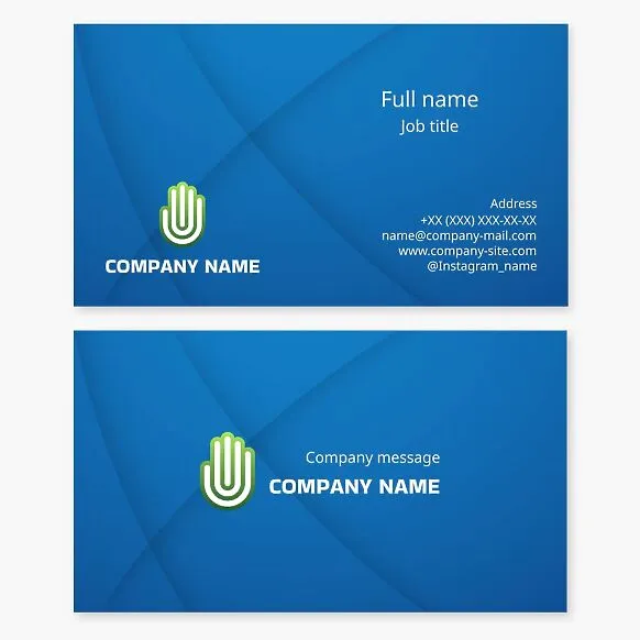 Abstract Hand Logo Business Card Template