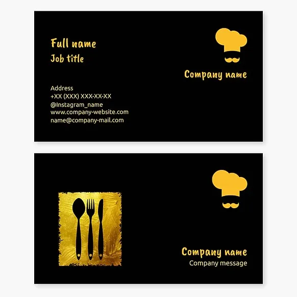 Business card template Cafe, restaurant