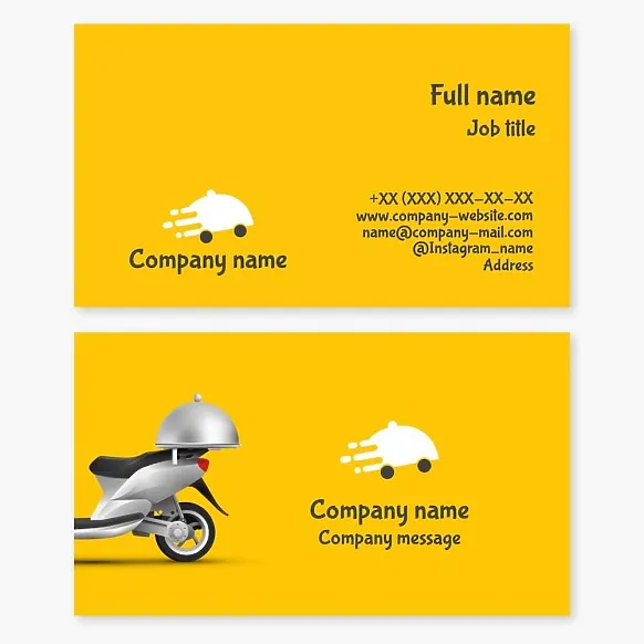 Business card template Food delivery