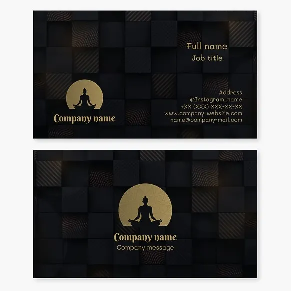 Yoga Instructor Business Card Template