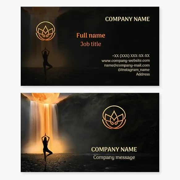 Yoga, Meditation Business Card Template