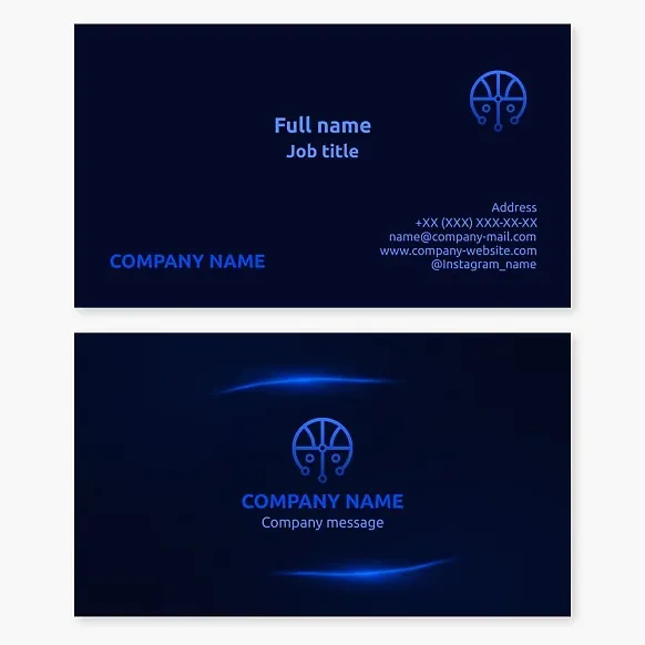 Business card template. Digital company.