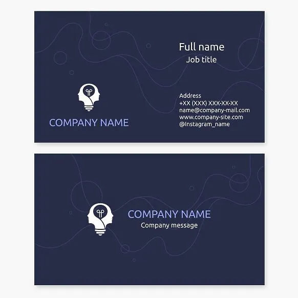 Creative agency business card template.