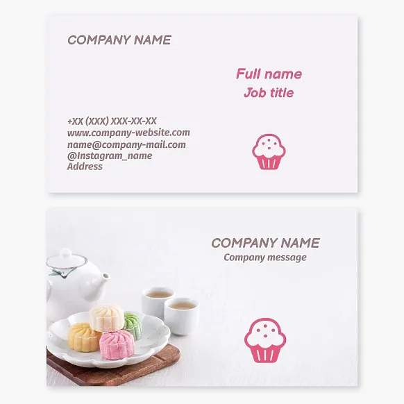Business card template Cakes, bakery, cafe